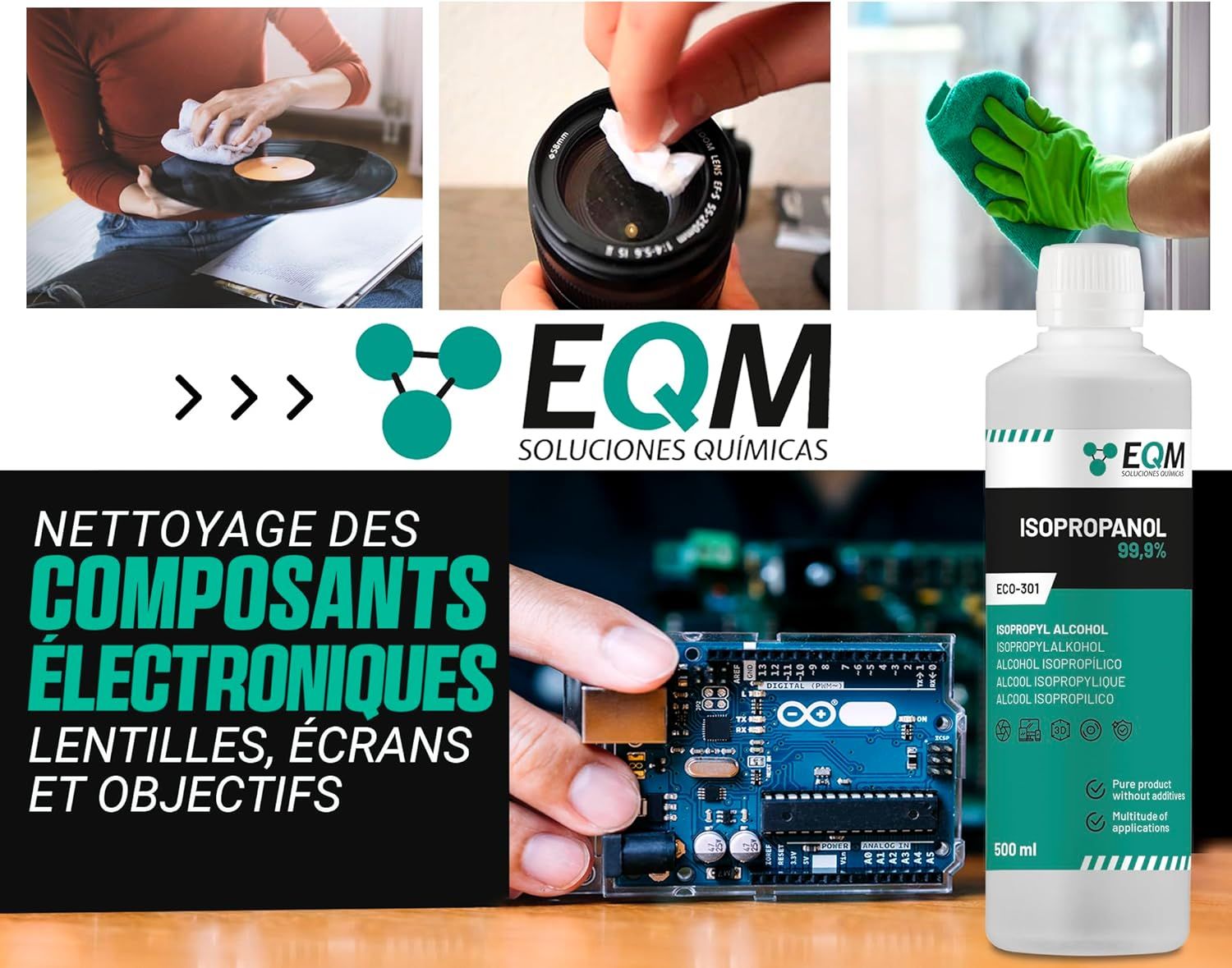 Vue d’ensemble des différents formats disponibles pour l’alcool isopropylique EQM