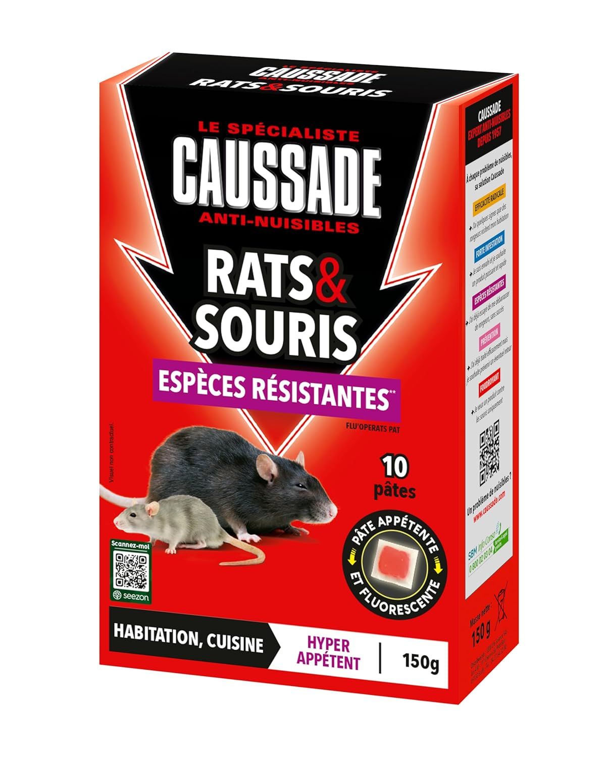 Vue principale : Anti-rongeurs CAUSSADE pâtes 150 g