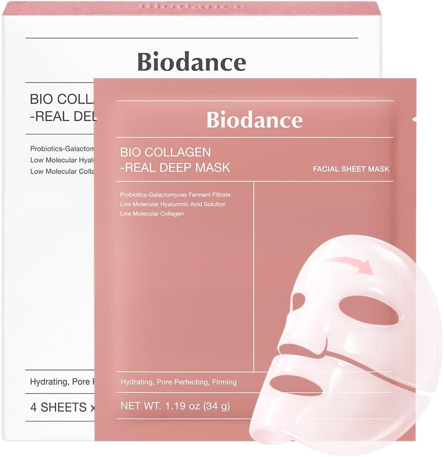 Vue principale : BIODANCE BIODANCE Bio-Collagen Real Deep Mask, Hydrogel Mask, Pore Minimization, Elasticity Enhancement, Ko…