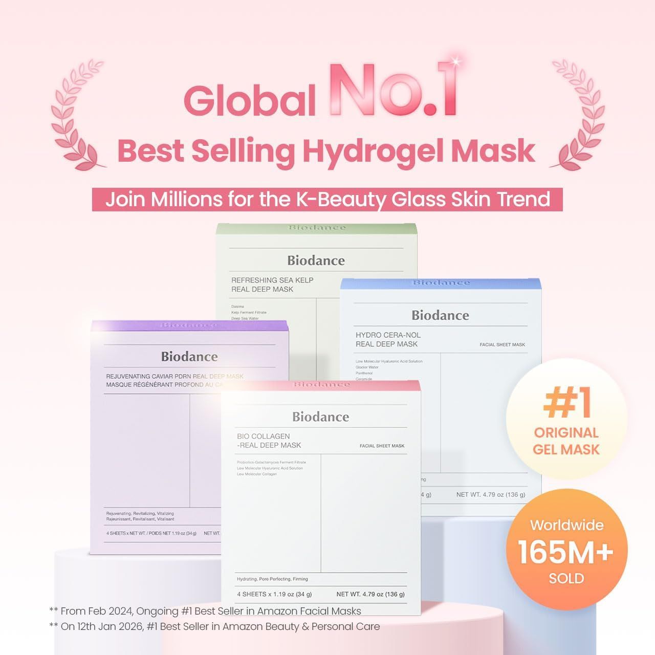 Détails et caractéristiques du masque hydrogel Bio-Collagen Biodance