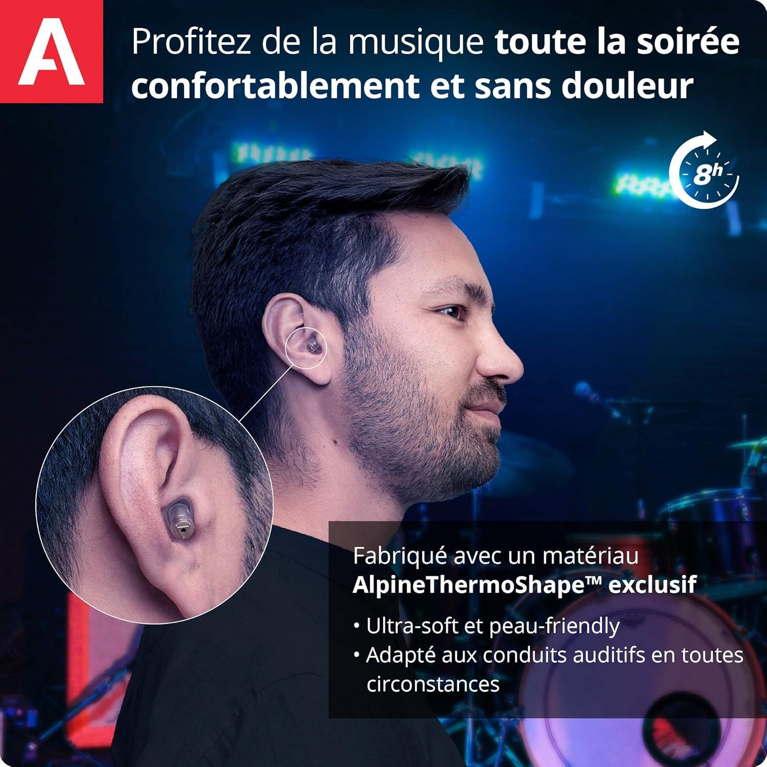 Boîte de rangement et accessoires des Alpine MusicSafe