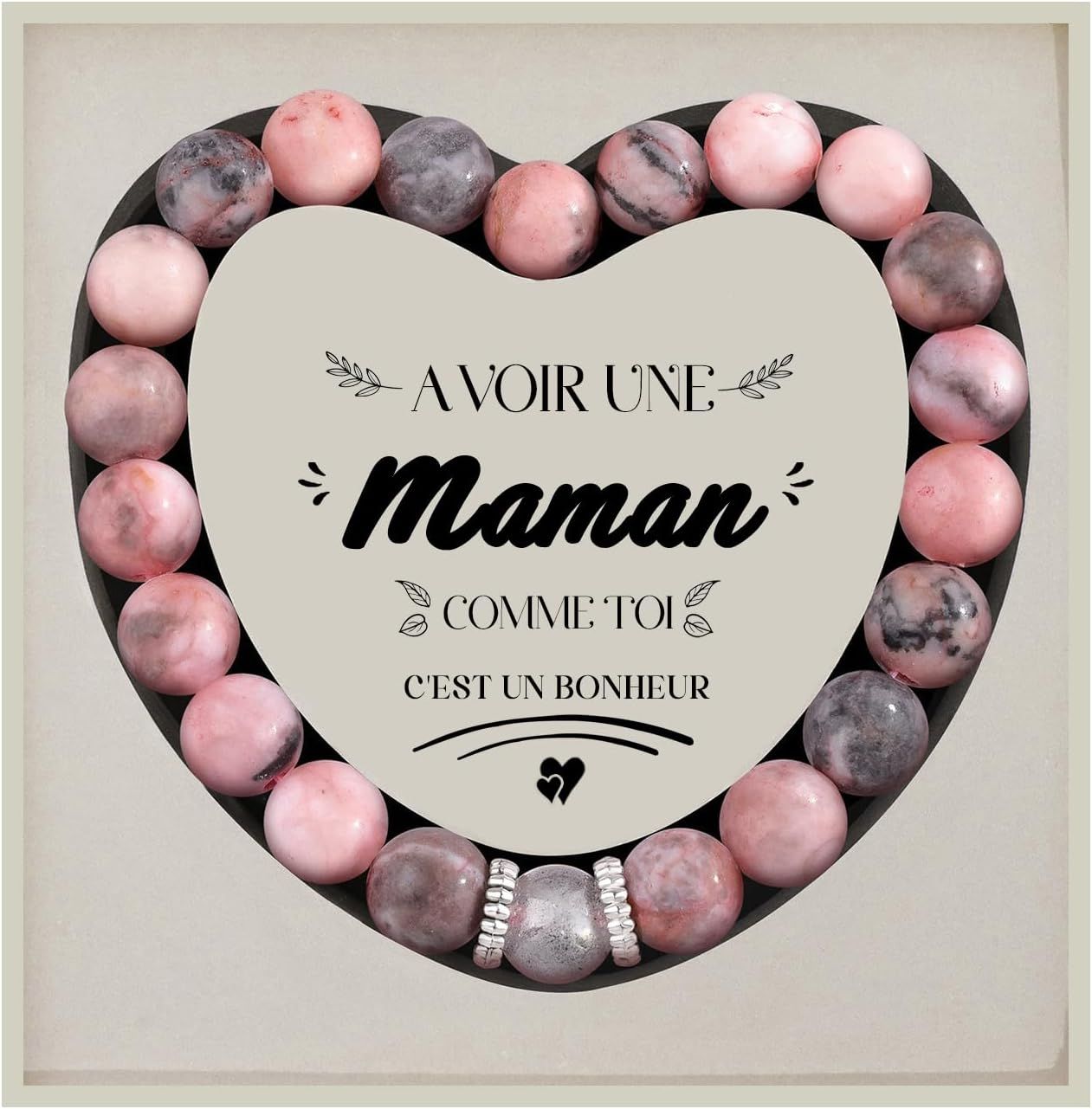Vue principale : Bracelet pour maman avec boîte cœur