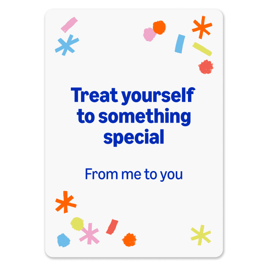 Capture d'écran de la carte cadeau Amazon avec un design festif de ballons colorés.
