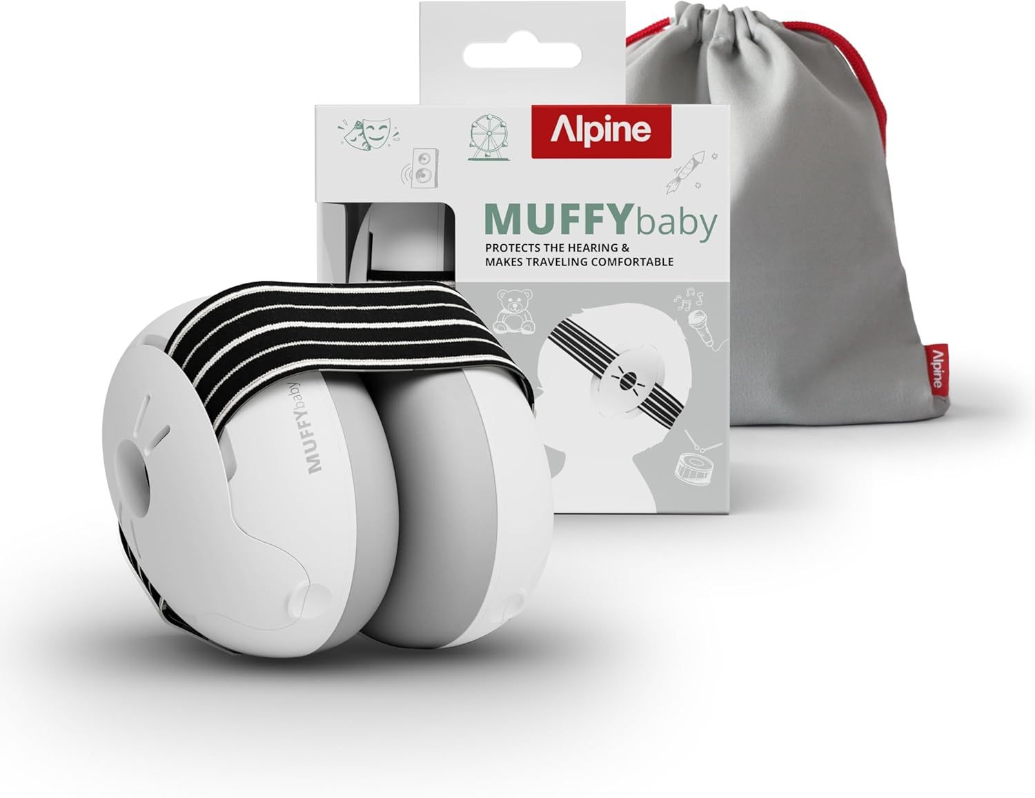Vue principale : Casque anti-bruit Alpine Muffy pour bébé