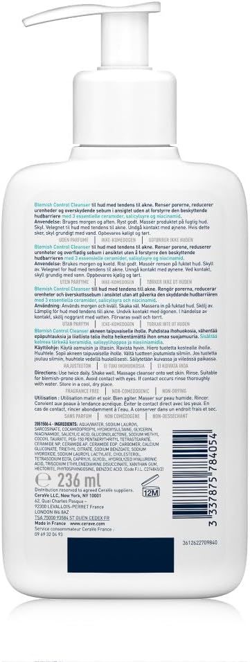 Détails et caractéristiques du Gel Moussant Anti-Imperfections CeraVe