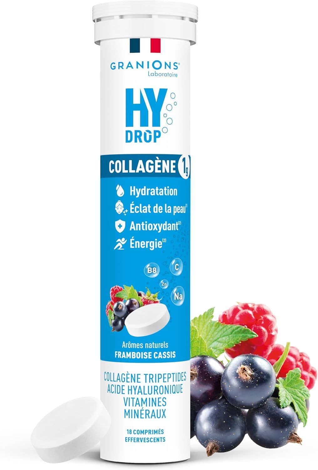Vue principale : Pastilles effervescentes Granions Hydrop framboise-cassis