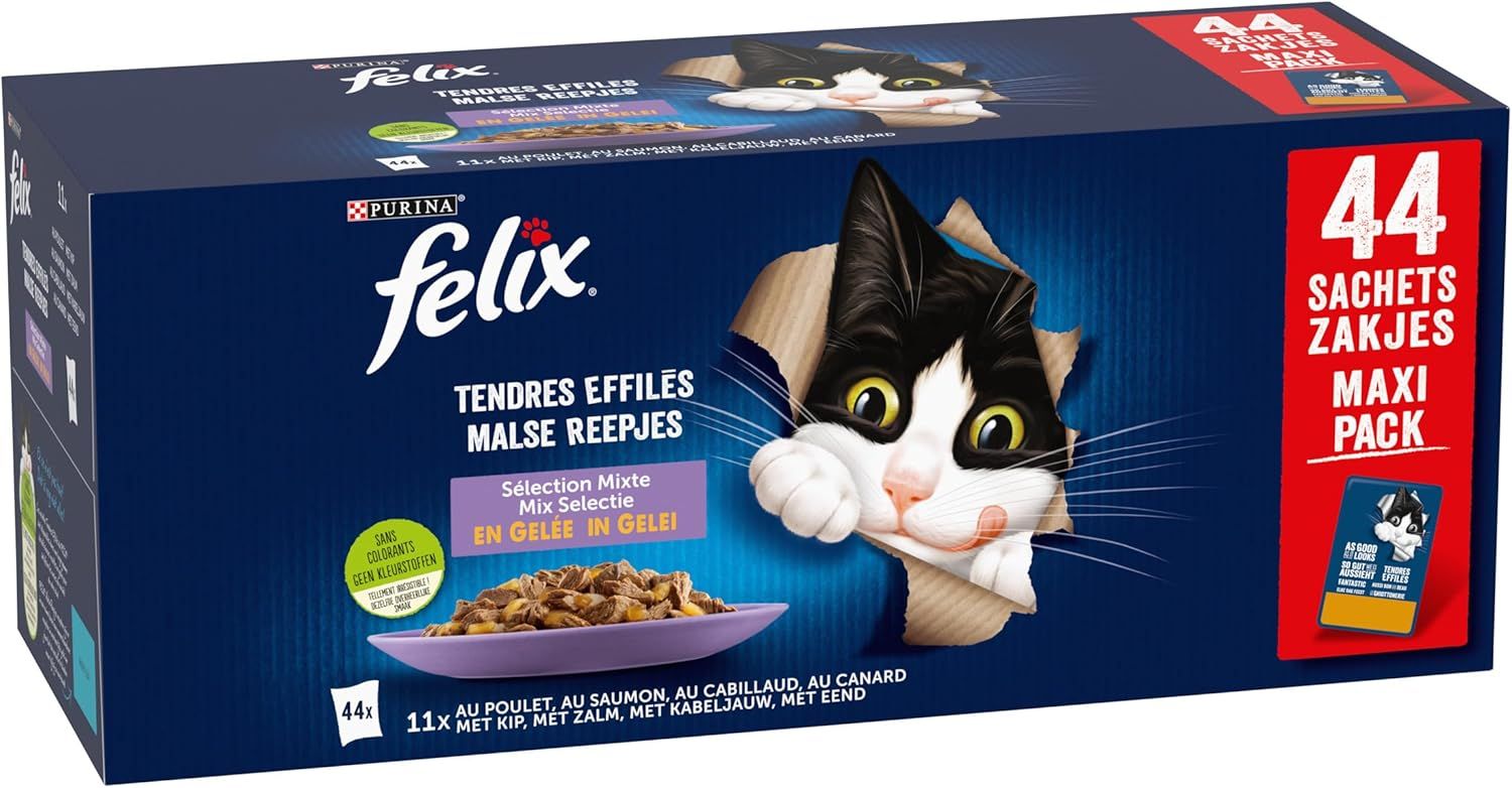 Sachets frais de FELIX Tendres Tapered Jelly pour chats adultes