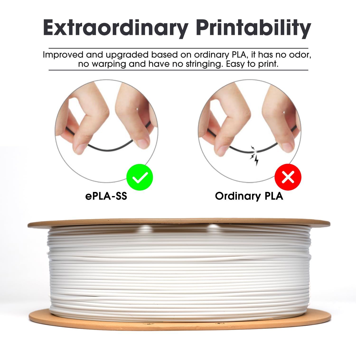 Exemple d'impression réalisée avec le filament eSUN PLA Basic blanc