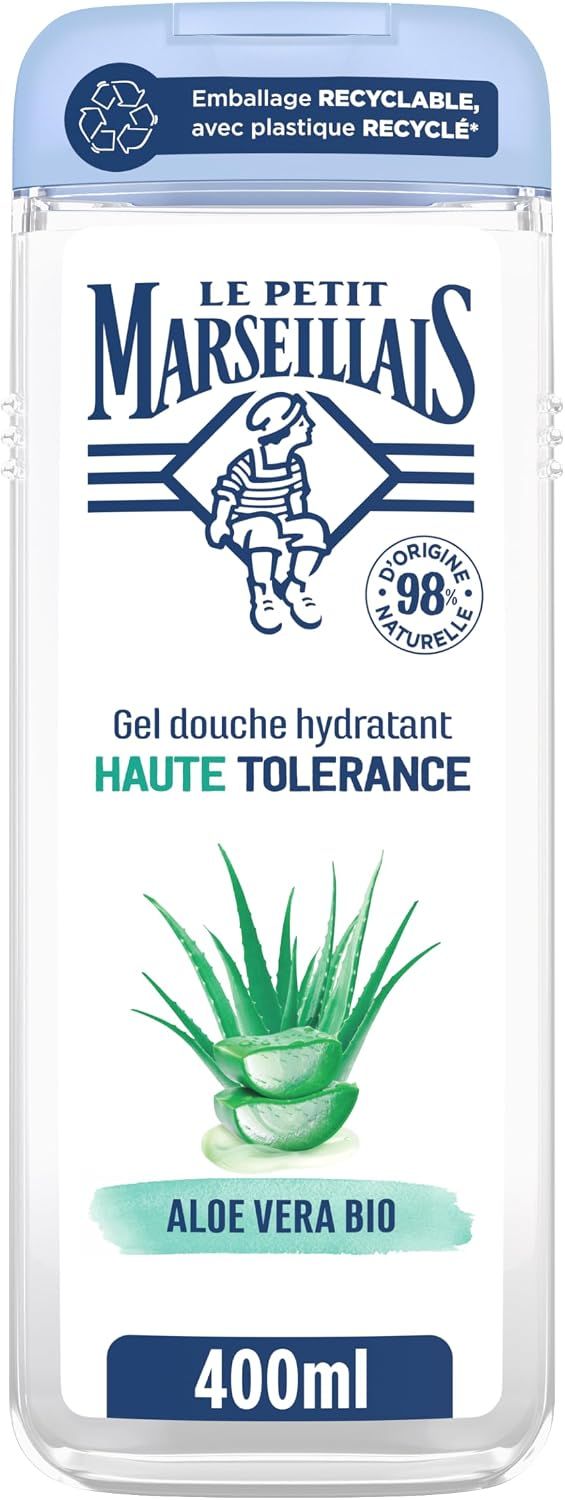 Vue principale : Gel douche Aloe Vera bio Le Petit Marseillais 400 ml