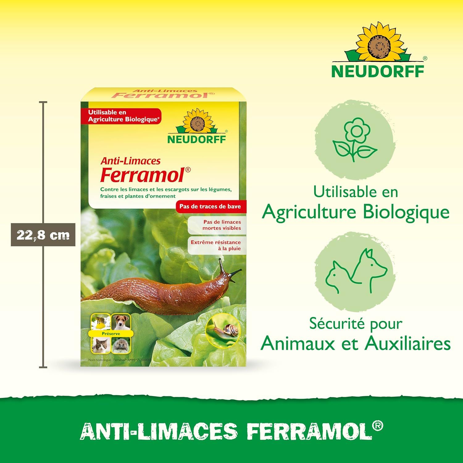 Comparaison visuelle des formats Ferramol Neudorff