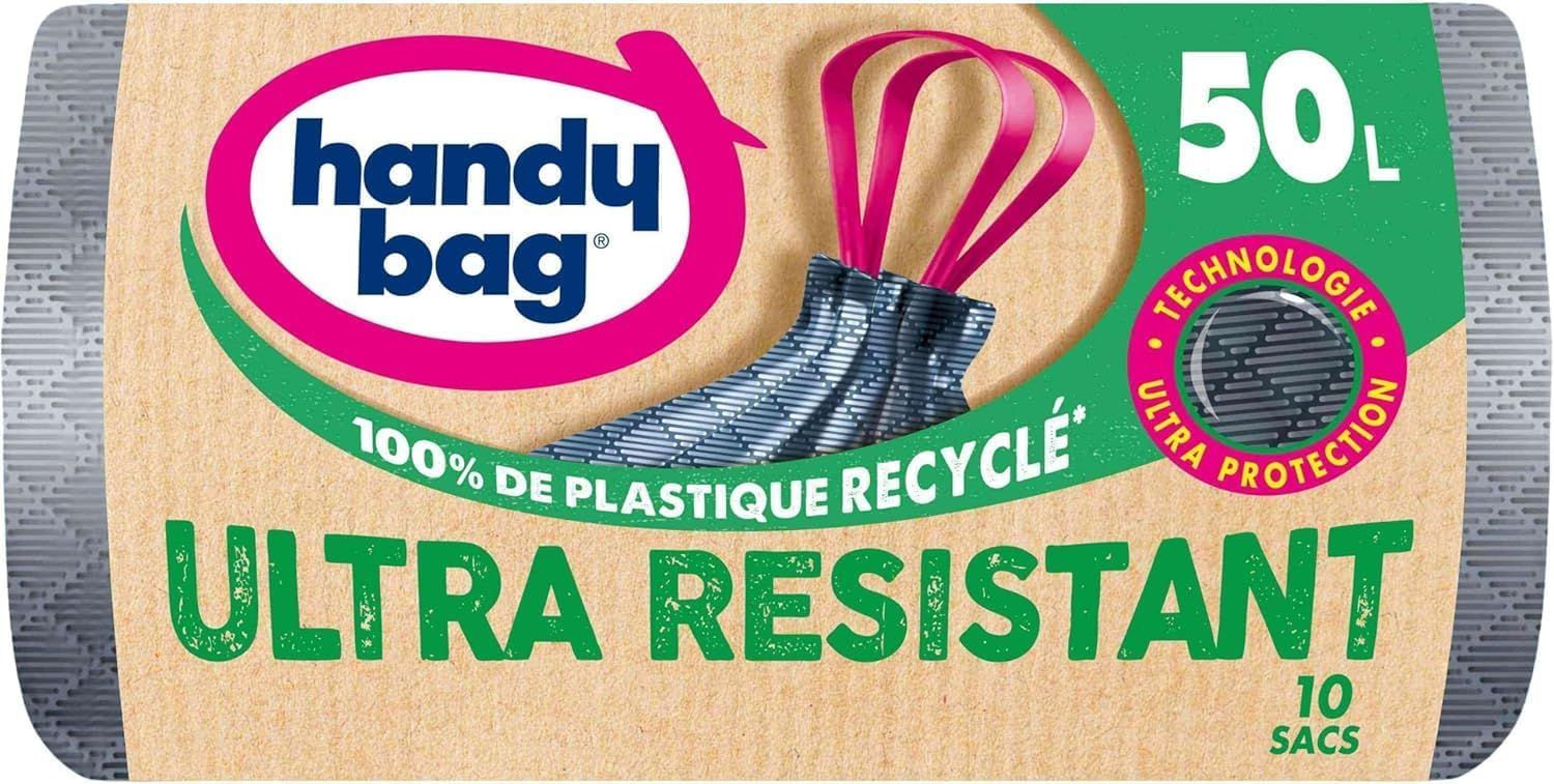 Détail des caractéristiques des sacs poubelles Handy Bag 50L