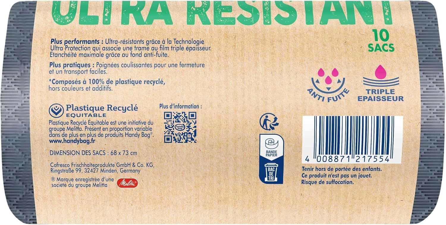 Présentation des sacs poubelles Handy Bag 50L