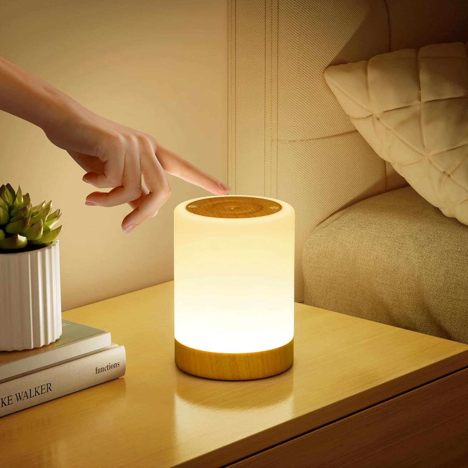 Vue principale : Lampe de chevet tactile Fomyheard 5 modes couleurs rechargeable