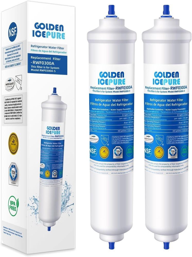 Vue principale : Filtre eau réfrigérateur GOLDEN ICEPURE compatible Samsung Haier
