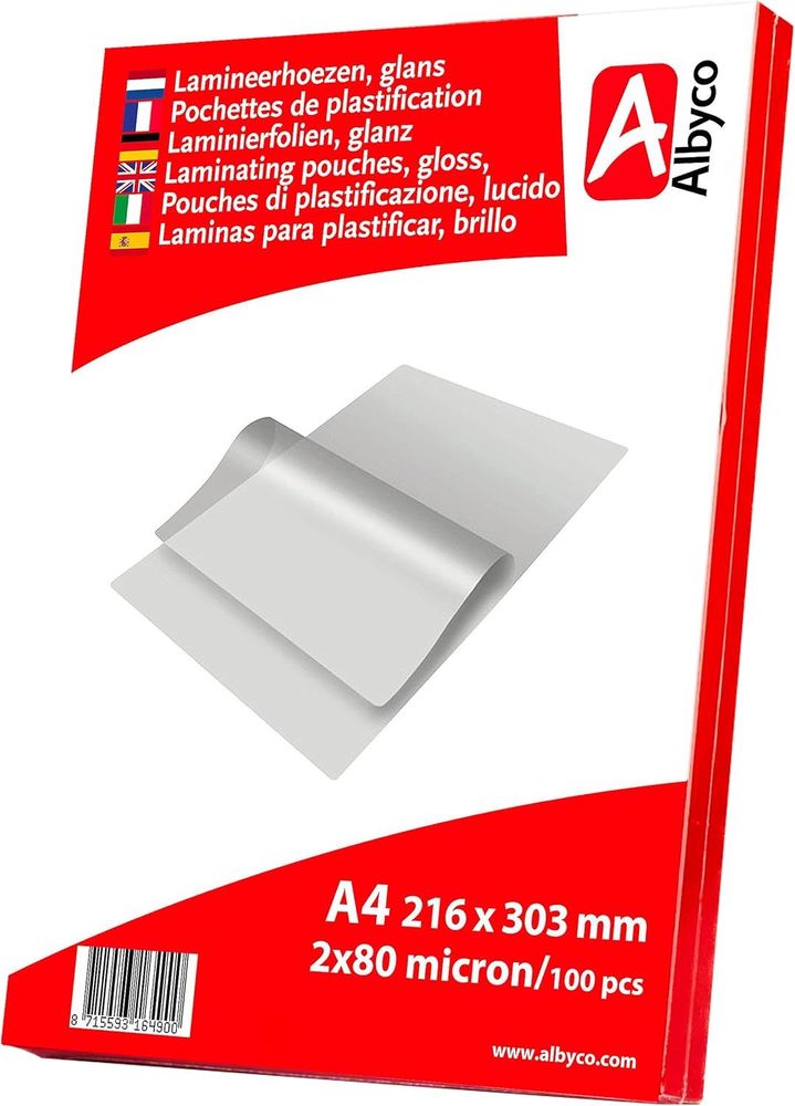 Vue principale : Poches laminage A4 Albyco 160 microns