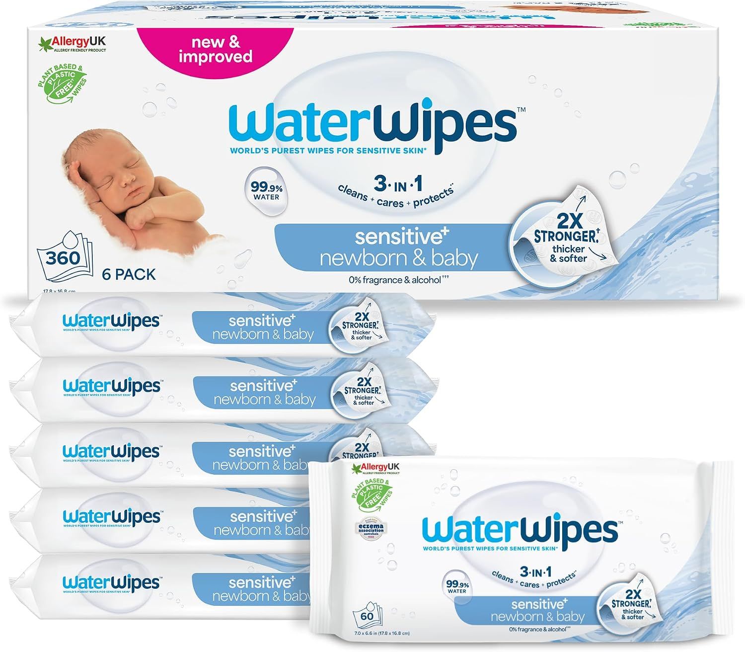 Vue principale : Lingettes WaterWipes Sensitive+ pour bébé