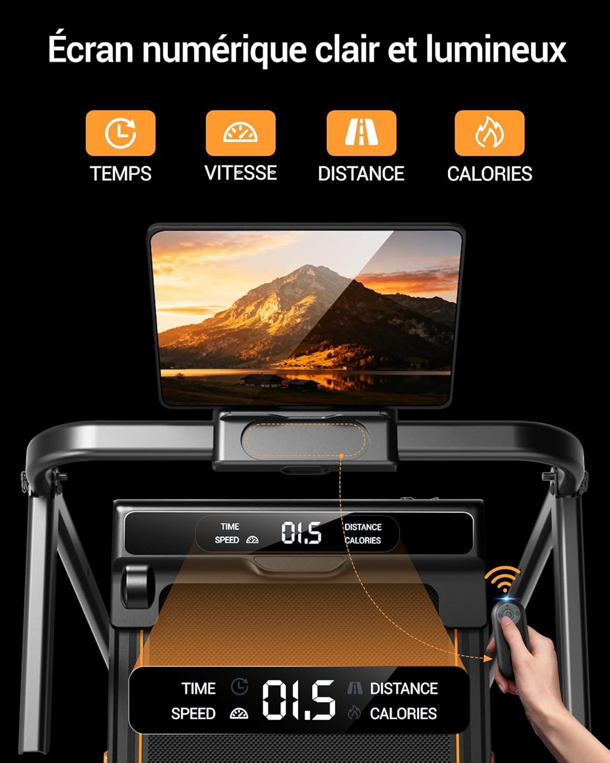 Fonctionnalités et design du tapis de course LONTEK pliable