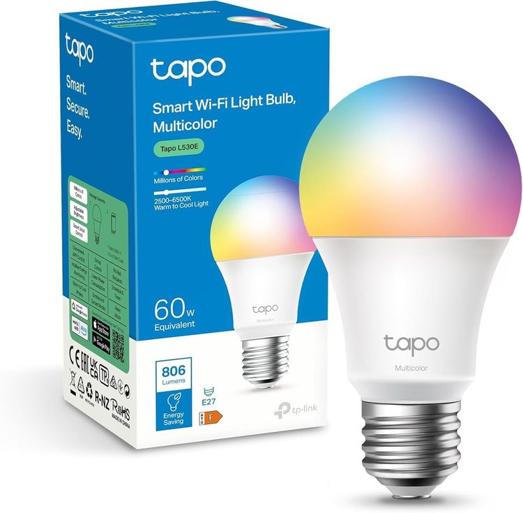 Vue principale : Ampoule connectée WiFi Tapo multi-couleurs 806 lm