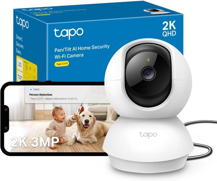 Vue principale : Caméra WiFi Tapo 2K 360° détection intelligente