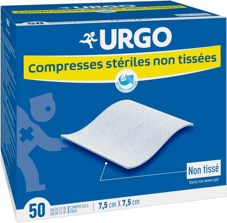 Vue principale : Compresses stériles Urgo non-tissé 7,5 cm