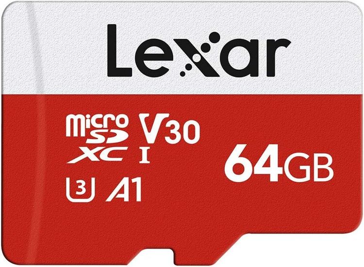 Vue principale : Micro SD Lexar 64 Go 4K et Switch