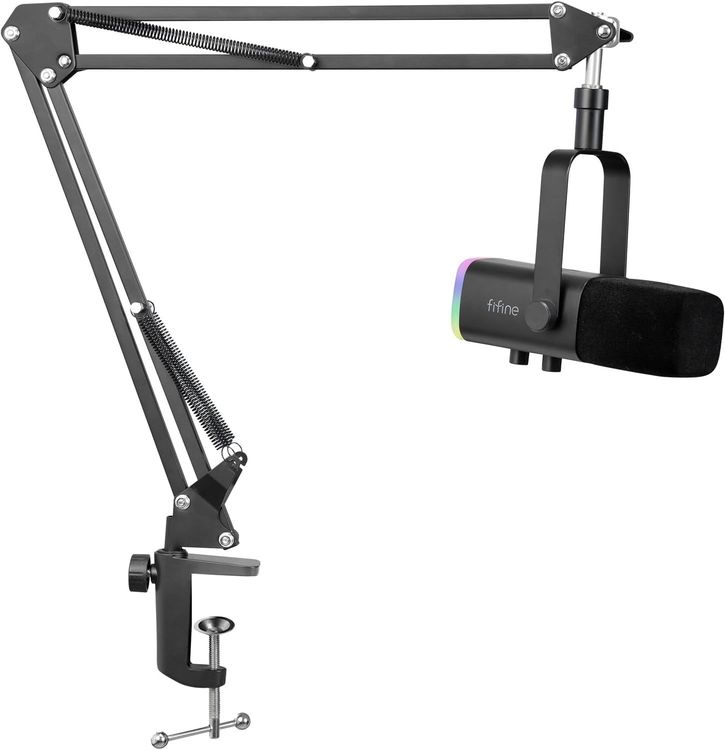 Vue principale : Microphone dynamique FIFINE RGB USB/XLR