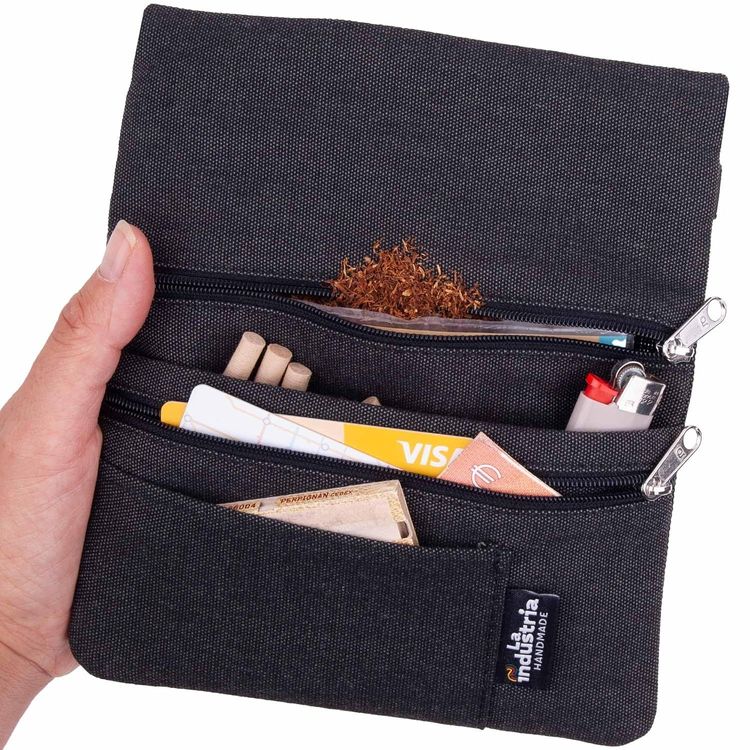 Vue principale : Poche à tabac étanche et compartimentée La Industria