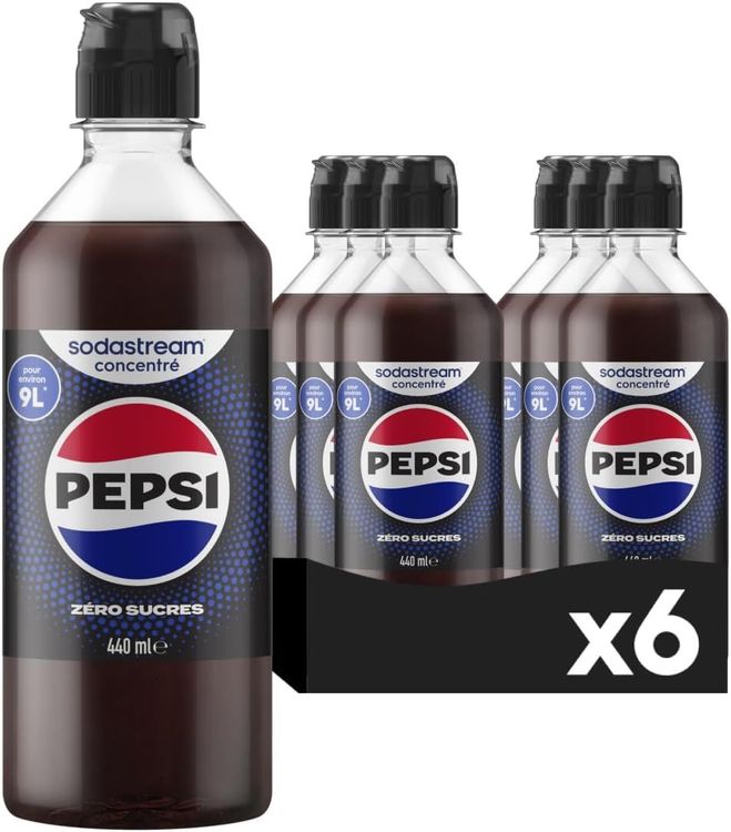 Vue principale : sodastream Sodastream Pepsi Concentrate Zero Sugars for Sparkling Water and Soda Machine | Prepare Up to 9…