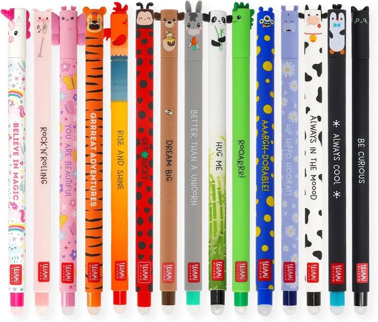 Vue principale : Stylos gel effaçables LEGAMI animaux et designs mignons