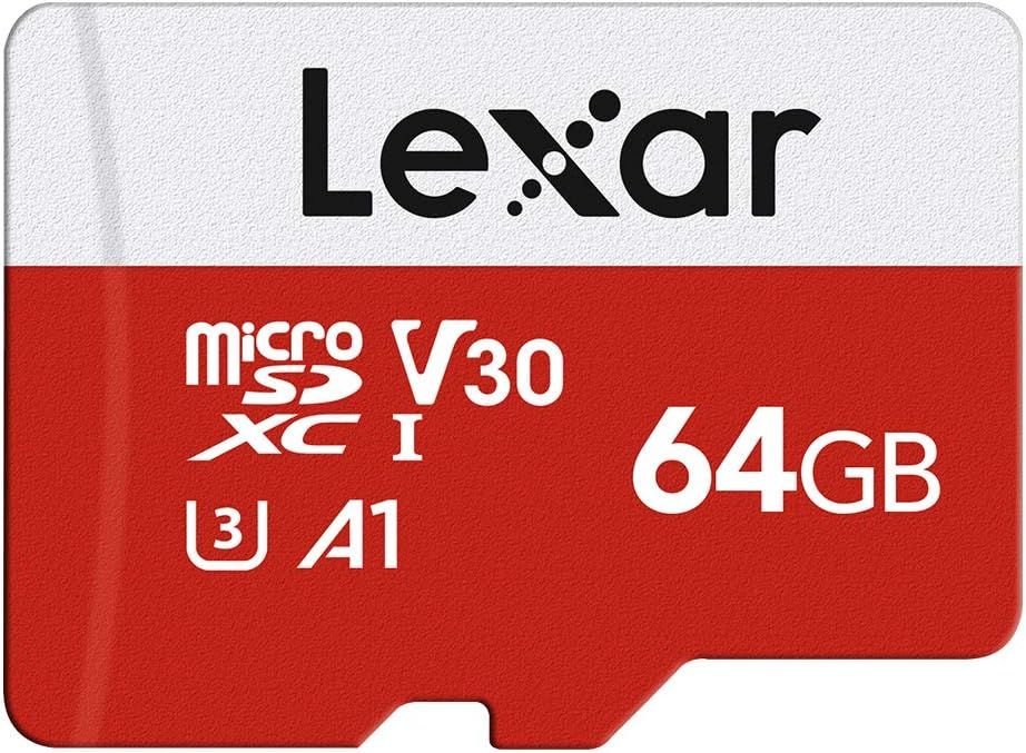 Vue principale : Micro SD Lexar 64 Go 4K et Switch