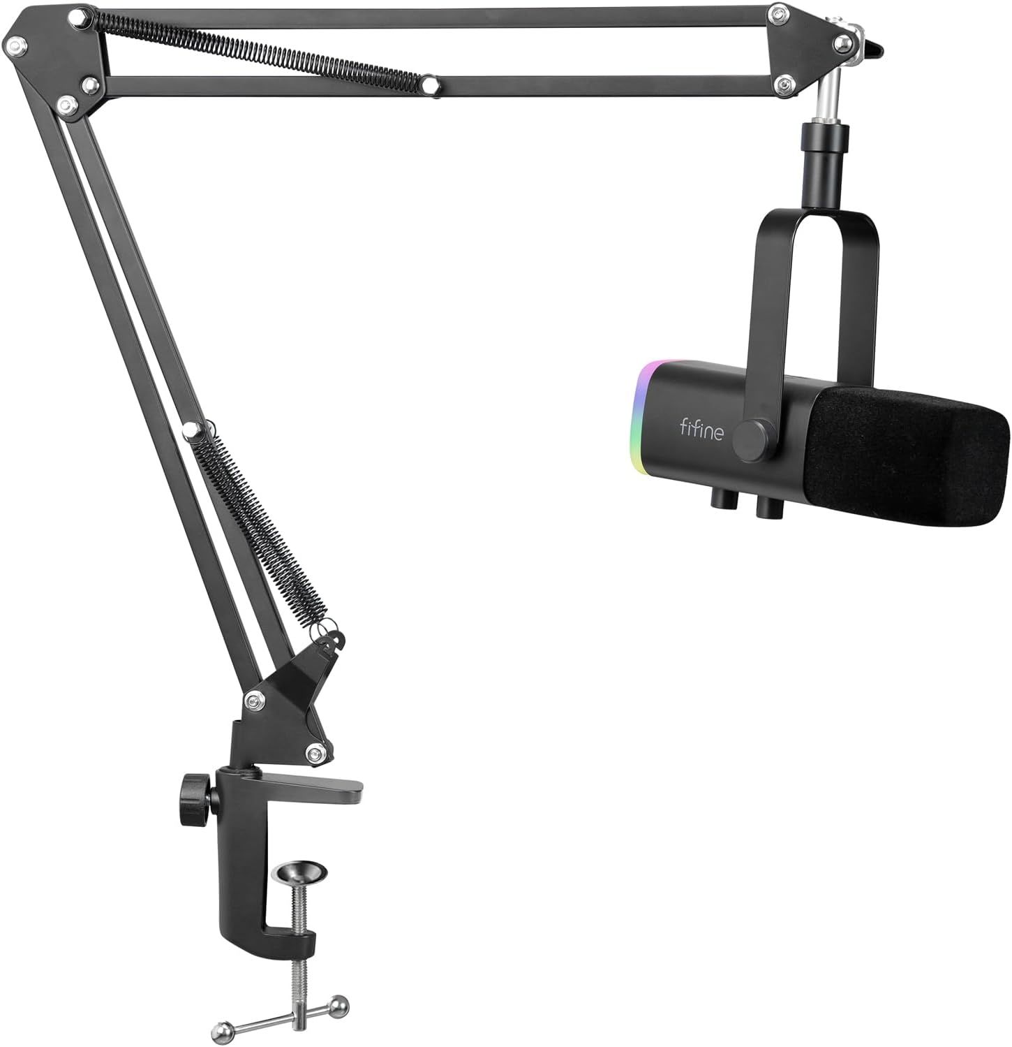 Vue principale : Microphone dynamique FIFINE RGB USB/XLR