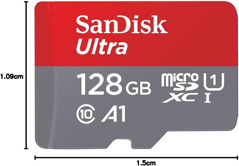 Carte microSD SanDisk Ultra 128 Go avec adaptateur SD