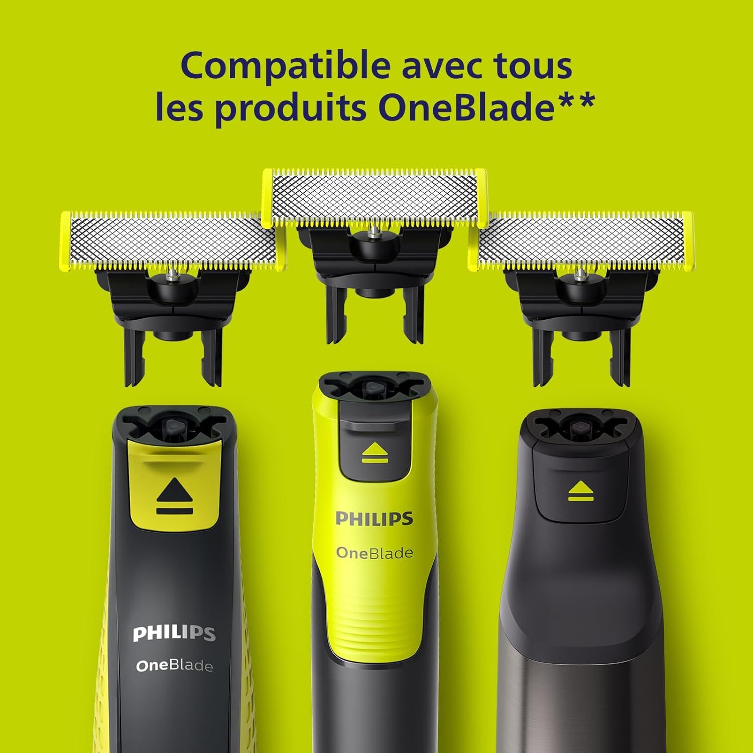 Présentation du produit Philips OneBlade 5x lames de rechange