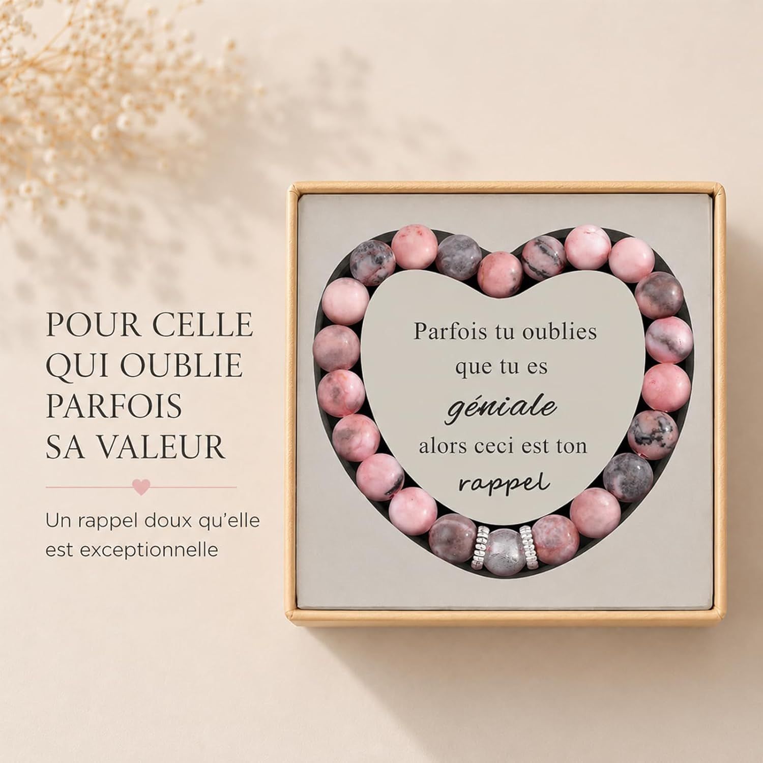 Perles en pierres naturelles du bracelet Lueaurra