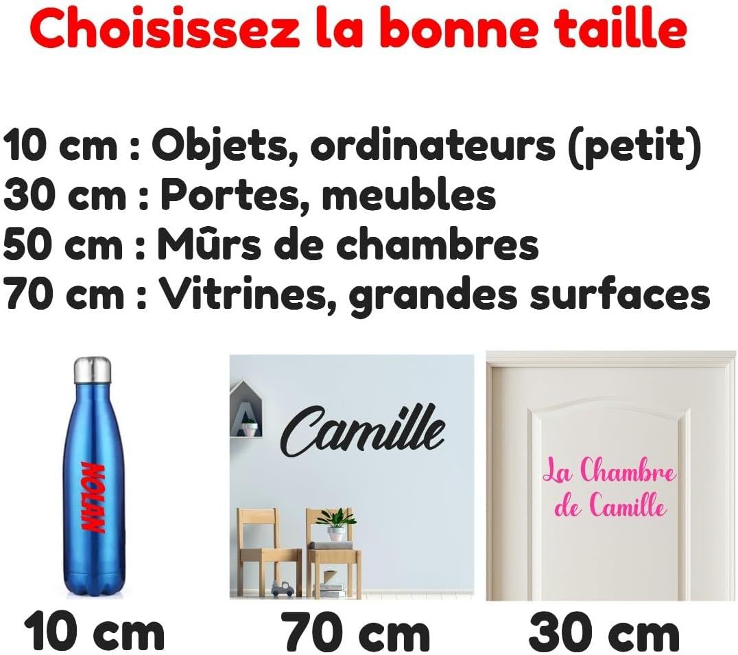 Exemple de sticker personnalisé appliqué sur un mur