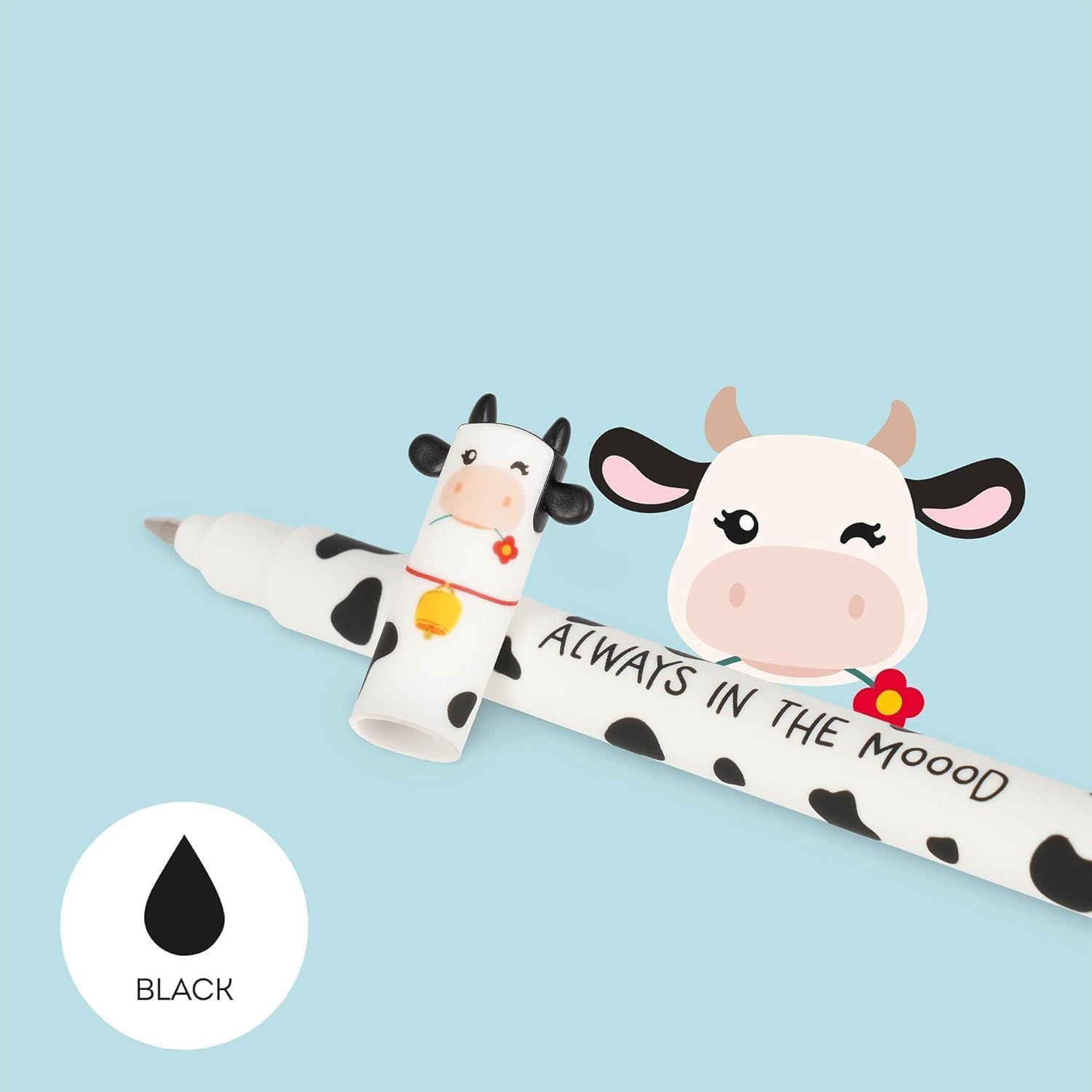 Gros plan sur les pointes des stylos Farm Sweet Farm et leurs motifs d'animaux.