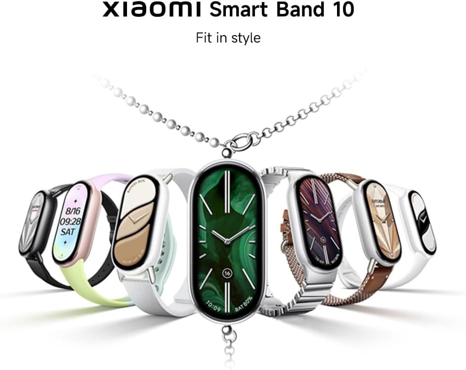 Détail et caractéristiques : Xiaomi Smart Band 10 avec son écran AMOLED et son design élégant